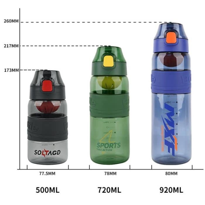 8012 Outdoor-Sportbecher mit großer Kapazität, stoßfester Fitness-Wasserkocher, Kapazität:, 500ml (Storm Blue), 920ml (Pearl White), 920ml (Storm Orange), 920ml (Storm Green) – Bild 3