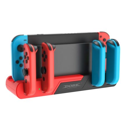 DOBE TNS-0122 4-in-1-Gamepad-Ladestation für Switch OLED, TNS-0122 Red Black, TNS-0122 White Black
