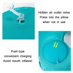 Aufblasbares U-förmiges Nackenschutzkissen für die Reise, Milk Silk U018-2（Gray）, Milk Silk U018-03（Peacock Green）, Milk Silk U018-04（Blue）, Flocked U018-03（Peacock Green）, Flocked U019-03（Rose Red ）, Flocked U019-04（Navy Blue） – Bild 3