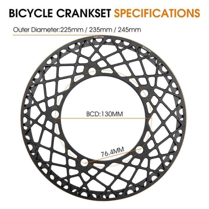 WEST BIKING Klapprad, wasserdichte Kurbelgarnitur aus Aluminiumlegierung, 53T（Black）, 53T（Red）, 56T（Black）, 56T（Red）, 58T（Black）, 58T （Red） – Bild 2