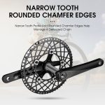 WEST BIKING Klapprad, wasserdichte Kurbelgarnitur aus Aluminiumlegierung, 53T（Black）, 53T（Red）, 56T（Black）, 56T（Red）, 58T（Black）, 58T （Red） – Bild 3