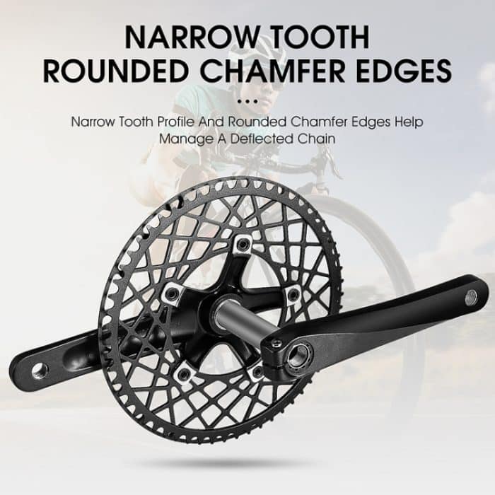 WEST BIKING Klapprad, wasserdichte Kurbelgarnitur aus Aluminiumlegierung, 53T（Black）, 53T（Red）, 56T（Black）, 56T（Red）, 58T（Black）, 58T （Red） – Bild 3