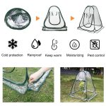 Faltbares, tragbares Gartengewächshaus mit Regenschutz, 70x70x80cm – Bild 5