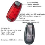 3 PCS Outdoor Radfahren Nacht Laufen Warmes Licht Fahrrad Rücklicht, 3 LED Red, 3 LED Blue, 3 LED Green, 5 LED Red, 5 LED Blue, 5 LED Green – Bild 4