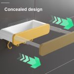 Ausziehbarer Waschbeckenständer ohne Stanzen des Toilettenständers, With Storage (White Yellow), With Storage (White Gray), Without Storage (White Yellow), Without Storage (White Gray) – Bild 3