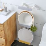 Ausziehbarer Waschbeckenständer ohne Stanzen des Toilettenständers, With Storage (White Yellow), With Storage (White Gray), Without Storage (White Yellow), Without Storage (White Gray) – Bild 7