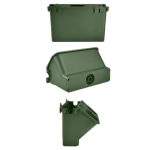 MY-2515 Modularer, nicht perforierter Wand-Blumentopf für Zimmerpflanzen, 24x14.5x14cm(Light Green), 24x14.5x14cm(Ink Green), 24x14.5x14cm(Rice White) – Bild 4