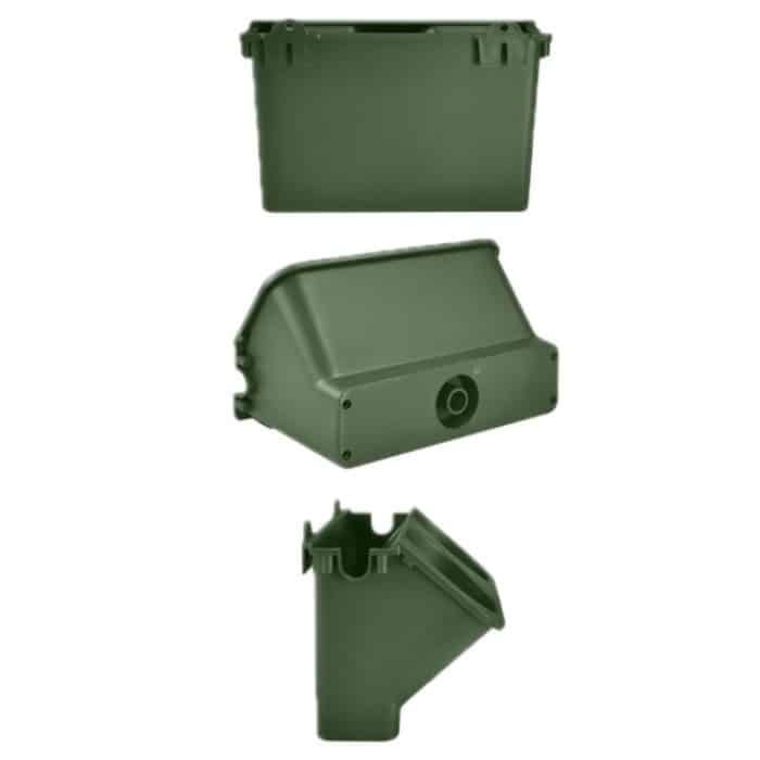 MY-2515 Modularer, nicht perforierter Wand-Blumentopf für Zimmerpflanzen, 24x14.5x14cm(Light Green), 24x14.5x14cm(Ink Green), 24x14.5x14cm(Rice White) – Bild 4