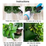 MY-2515 Modularer, nicht perforierter Wand-Blumentopf für Zimmerpflanzen, 24x14.5x14cm(Light Green), 24x14.5x14cm(Ink Green), 24x14.5x14cm(Rice White) – Bild 5