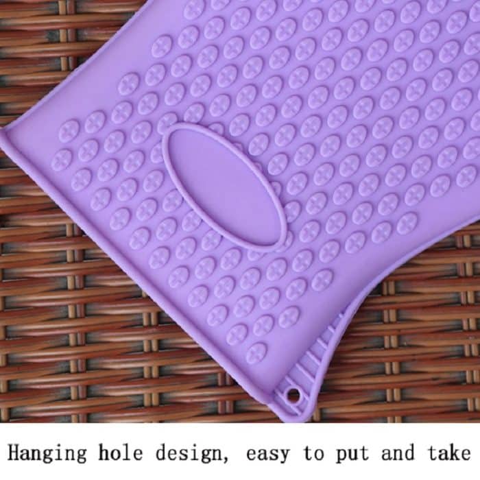 2 Stück Silikon-Isolierung, Backofen, Mikrowelle, Geschirr-Clip-Handschuhe, Blue, Green, Yellow, Pink, Purple, Orange – Bild 3