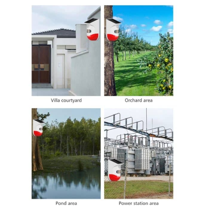 Wasserdichter Solar-Infrarotalarm für den Außenbereich, Spezifikationen:, Independent, Remote Control, Wireless, Recording – Bild 7