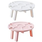 Tragbarer klappbarer Weintisch für Picknick im Freien, Picnic Table White, Picnic Table Pink – Bild 2