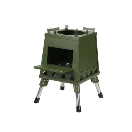 Outdoor Camping Klappbarer tragbarer Grill-Holzofen, Größe:, Small (Green), Small (Black), Small (Stainless Steel), Large (Green), Large (Black)