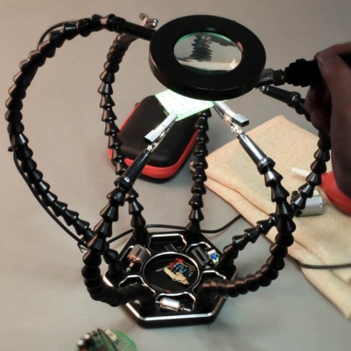 Reparaturwerkbank für Lötstation aus Aluminiumlegierung mit sechs Backen, N-SS6LM-BK9 – Bild 7