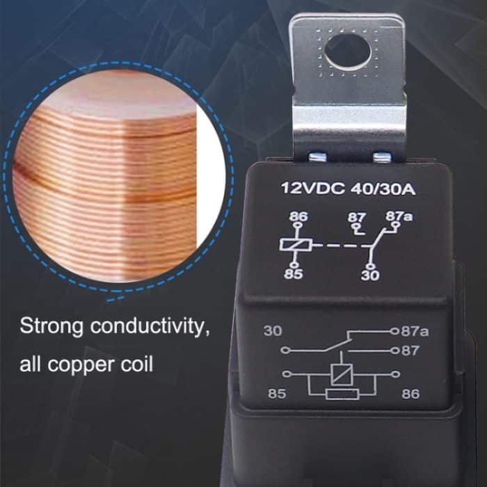 2 Stück 1040 5-poliges wasserdichtes integriertes Kfz-Relais mit Halterung, 12V, 24V – Bild 5