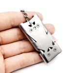 2 Stück Outdoor-Überlebens-Rettungspfeife aus Edelstahl mit hoher Dezibelzahl und drei Rohren, Silver, Grey, Black, Colorful, Gold – Bild 6