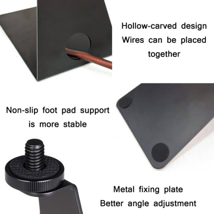 TEYUN L-förmiger Eisen-Dreieck-Metall-Mikrofonständer – Bild 4