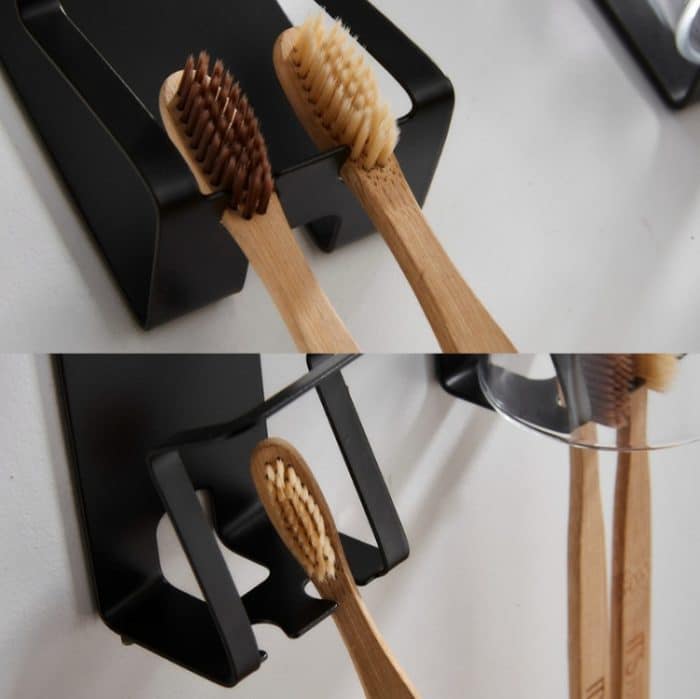 2 Stück Zahnbürstenhalter aus Edelstahl 304, Farbe:, 1069 Black, 1070 Upgrade Black – Bild 4