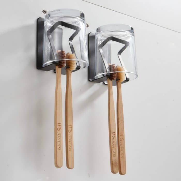 2 Stück Zahnbürstenhalter aus Edelstahl 304, Farbe:, 1069 Black, 1070 Upgrade Black – Bild 5