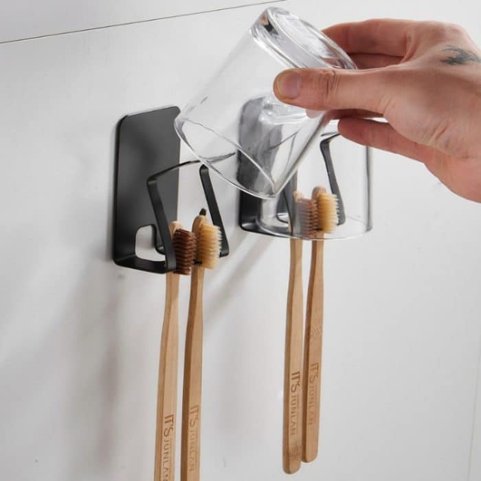 2 Stück Zahnbürstenhalter aus Edelstahl 304, Farbe:, 1069 Black, 1070 Upgrade Black – Bild 6