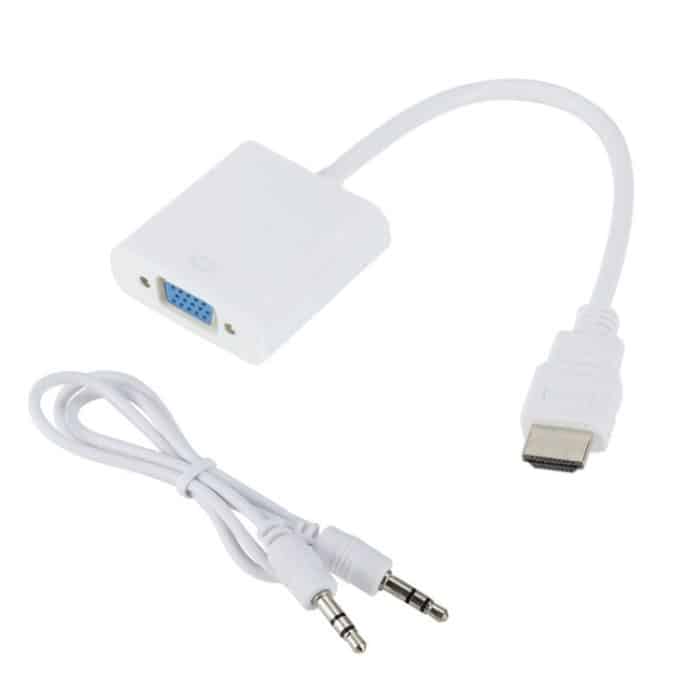 ZHQ008 HD HDMI-zu-VGA-Konverter mit Audio, White, Black – Bild 1