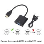 ZHQ008 HD HDMI-zu-VGA-Konverter mit Audio, White, Black – Bild 2