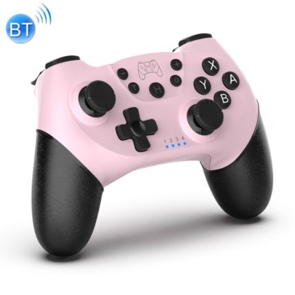 Drahtloses Bluetooth-Gamepad mit Makroprogrammierung für Switch Pro, Pink, Left Blue Right Red, Left Blue Right Green, Black Left Red