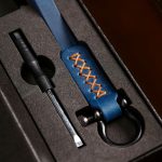 A001 Auto-Schlüsselanhänger, langes Schlüsselseil aus Leder, Oil Wax Black, Oil Wax Red, Crazy Horse Black, Crazy Horse Brown, Crazy Horse Blue – Bild 5