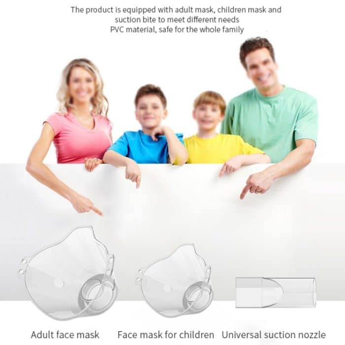 N3S Home Medical Mini-Kompressions-Ultraschallvernebler, Blue, Gray, Green, Orange – Bild 6