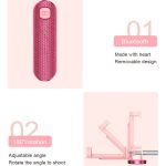 CYKE N-MY Integrierter Stativ-Bluetooth-Live-Selfie-Stick, Black, Pink – Bild 3