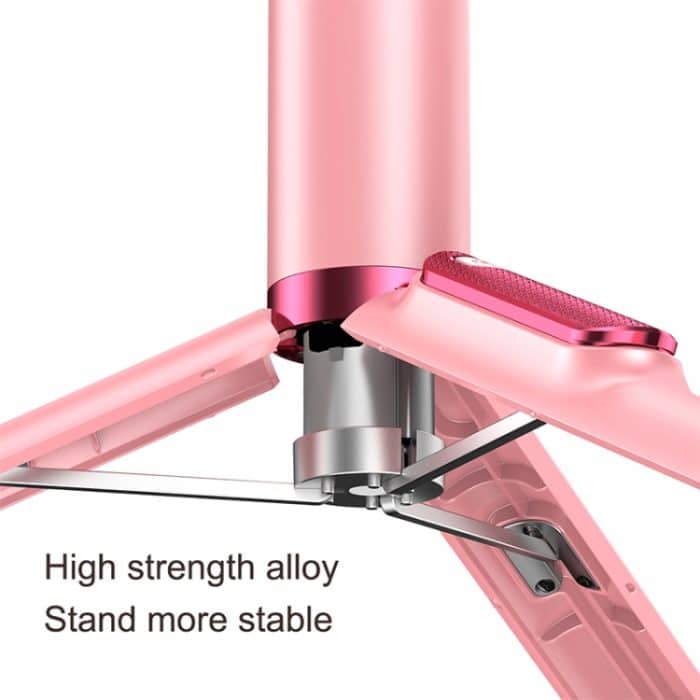 CYKE N-MY Integrierter Stativ-Bluetooth-Live-Selfie-Stick, Black, Pink – Bild 5