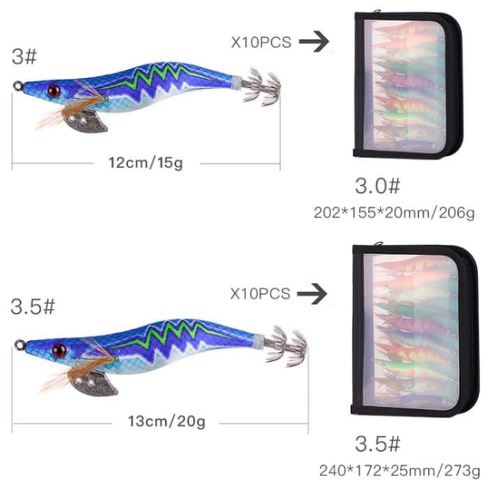 10 Stück / Box Nachtlichter Perlen Holz Garnelen Set, 3.0, 3.5 – Bild 3