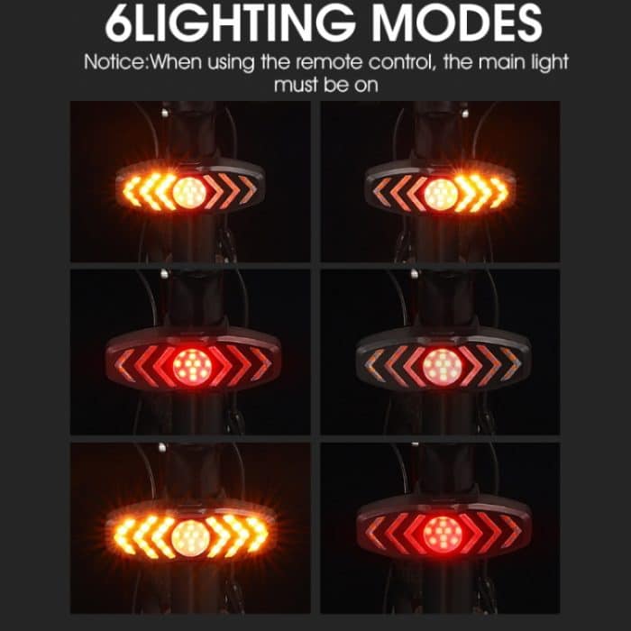 WEST BIKING Fahrrad-Rücklicht mit Fernbedienung und Hupenton, YP0701313 – Bild 7