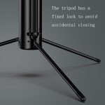 CYKE A17 Bluetooth-Fernbedienung mit Stativ-Foto-Live-Halterung, A17- 0.8m Black (Without Light) – Bild 5