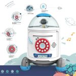 Fingerabdruck-Passwort-Raketen-Sparschwein-Spielzeug, White, Blue, Red – Bild 3