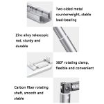 V6 360 Grad drehbare, doppelseitige, lichtfüllende Live-Halterung, White, Pink – Bild 3