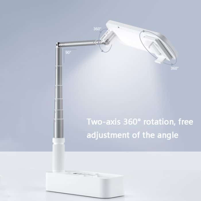 V6 360 Grad drehbare, doppelseitige, lichtfüllende Live-Halterung, White, Pink – Bild 5