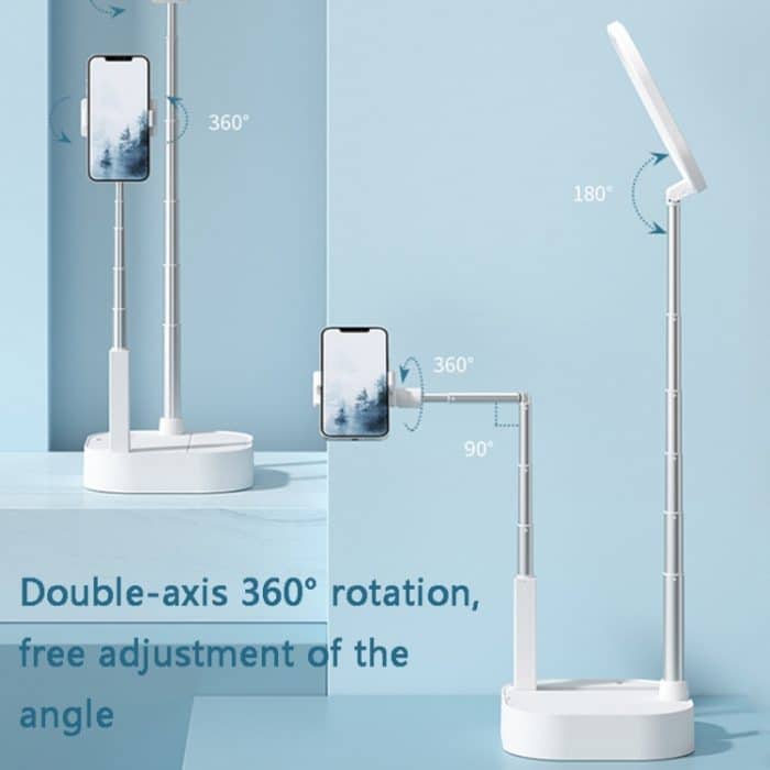 V8 Dual-Kamera 360 Grad drehbarer, lichtdurchfluteter Live-Ständer, Spezifikationen:, Holder, Holder + Remote, Holder + Storage Bag, Holder + Remote + Storage Bag – Bild 6