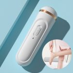 J001 Wiederaufladbarer elektrischer Fußschärfer für Peeling-Pediküre, White, Pink