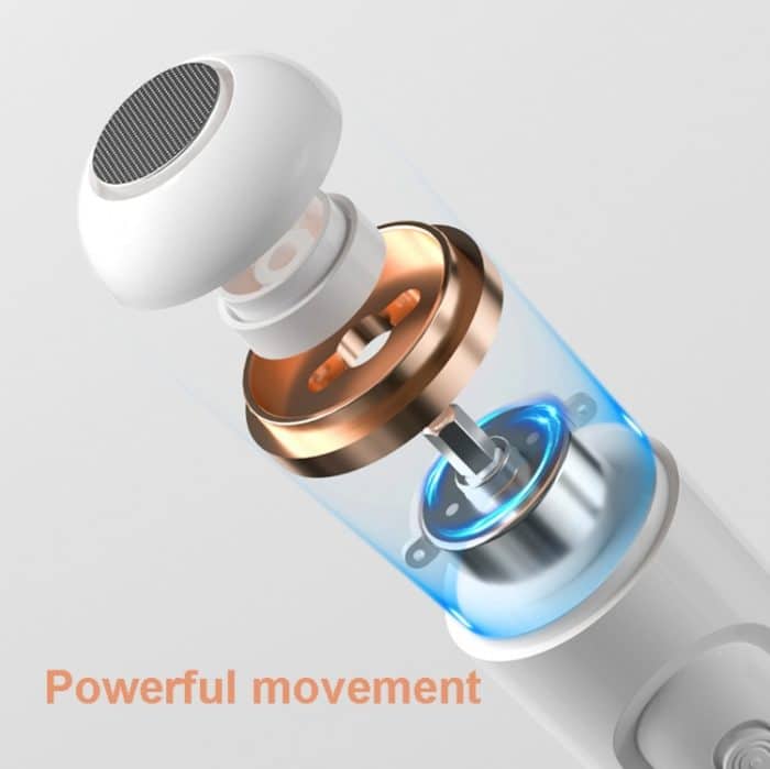 J001 Wiederaufladbarer elektrischer Fußschärfer für Peeling-Pediküre, White, Pink – Bild 4