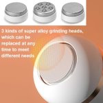 J001 Wiederaufladbarer elektrischer Fußschärfer für Peeling-Pediküre, White, Pink – Bild 5