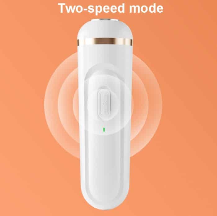 J001 Wiederaufladbarer elektrischer Fußschärfer für Peeling-Pediküre, White, Pink – Bild 6