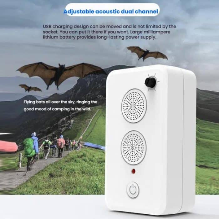 Abnehmbares, wiederaufladbares Ultraschall-Mäuseabwehrmittel gegen Fledermäuse, Mouse Repellent – Bild 3