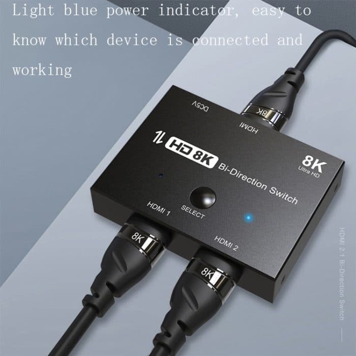 F0301 HDMI 2.1 Zwei-Wege-Switcher PS5 Dedizierter Ein-in-zwei-in-zwei-in-zwei-Hochauflösungsschalter – Bild 3