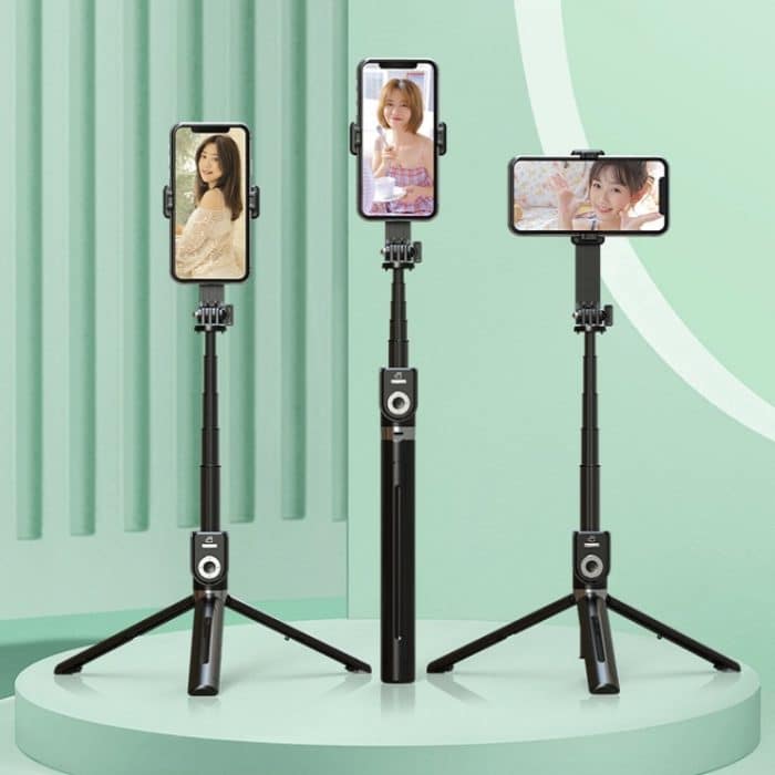 Integrierter Bluetooth-Selfie-Stick mit Vibrato-Fernbedienungs-Make-up-Spiegel, P80 1.33m, P81 1.7m – Bild 7