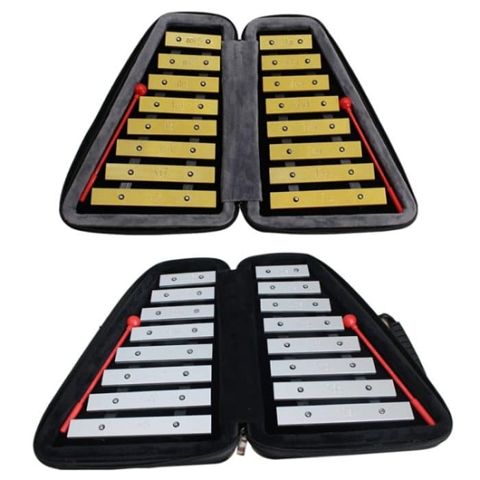 JZ-35 16-Ton-Doppelreihen-Glockenspiel-Orff-Schlaginstrument, Golden, Silver, Golden With Shelf, Silver With Shelf – Bild 6