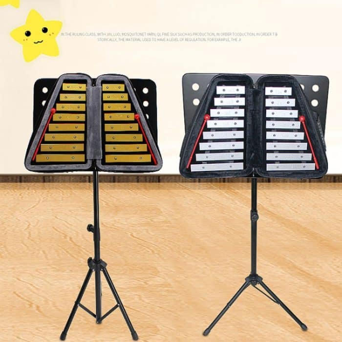 JZ-35 16-Ton-Doppelreihen-Glockenspiel-Orff-Schlaginstrument, Golden, Silver, Golden With Shelf, Silver With Shelf – Bild 5
