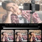 L03S Bluetooth-Fülllichtstativ mit integriertem Selfie-Stick, Black, White – Bild 4