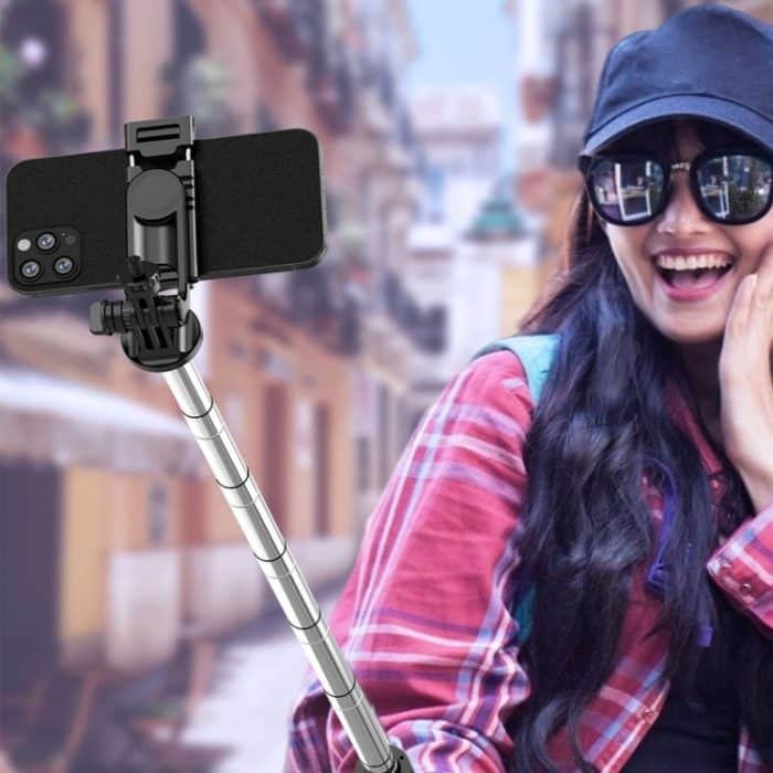 Kabellose Bluetooth-Selfie-Stick-Live-Teleskophalterung, Spezifikation:, Q05 (Black), Q05S (Black With Fill Light) – Bild 7