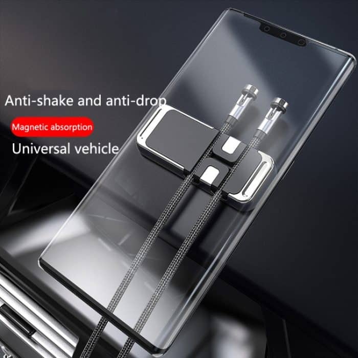 2 Stück S15 magnetische Halterung aus Aluminiumlegierung, Datenkabel-Aufbewahrungsaufkleber, Autotelefonhalter – Bild 3